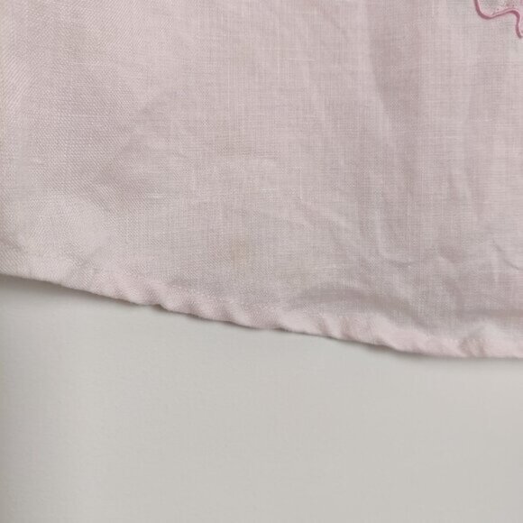 Alexandra Bartlett Womens Button Down Shirt Size M Pink Linen Business - Picture 8 of 8